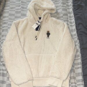 Ralph Lauren Cream teddy Hooded Sweater